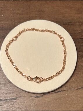 F - Gold-Tone Rope Chain Bracelet - Women Jewelry
